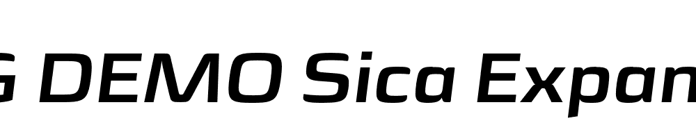  DEMO Sica Expanded Bold Italic