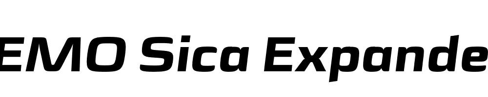  DEMO Sica Expanded ExtraBold Italic