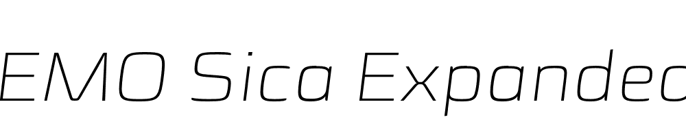  DEMO Sica Expanded ExtraLight Italic