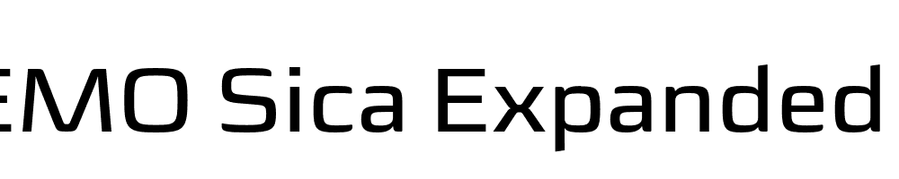  DEMO Sica Expanded SemiBold Regular