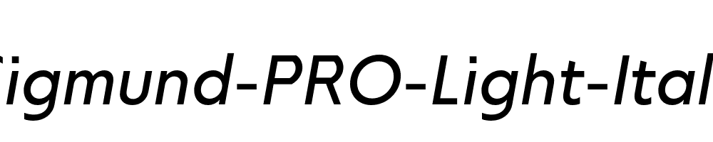 Sigmund-PRO-Light-Italic