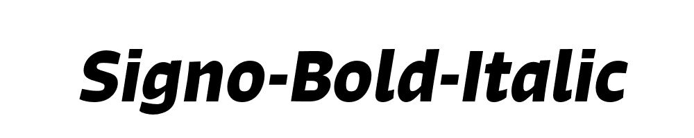 Signo-Bold-Italic