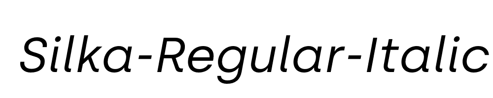 Silka-Regular-Italic