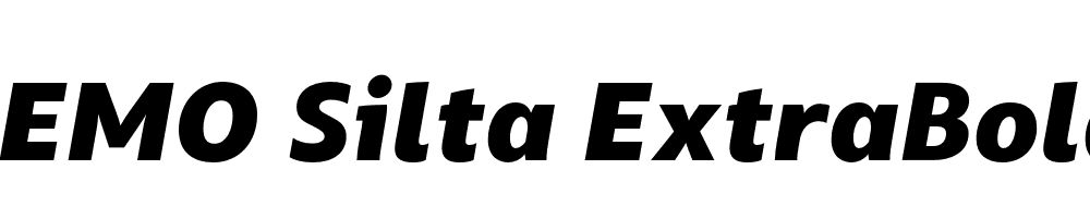  DEMO Silta ExtraBold Italic Regular