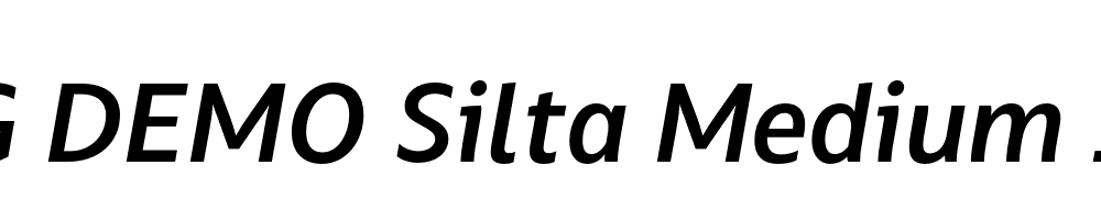  DEMO Silta Medium Italic Regular