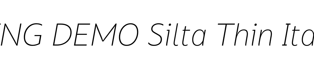  DEMO Silta Thin Italic Regular