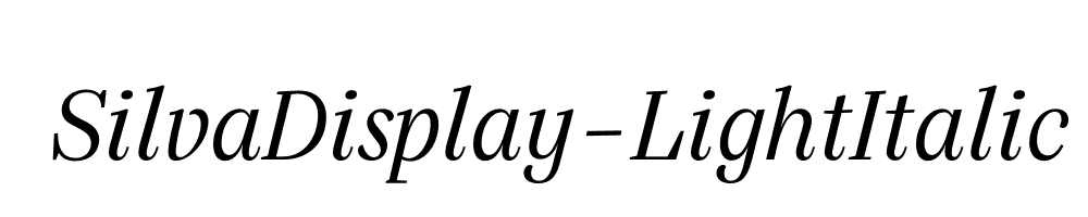 SilvaDisplay-LightItalic