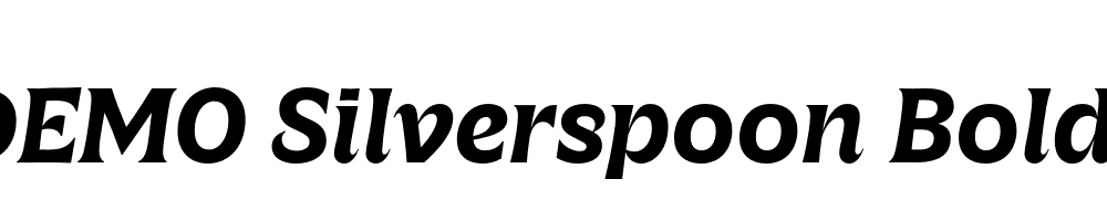 FSP DEMO Silverspoon Bold Italic