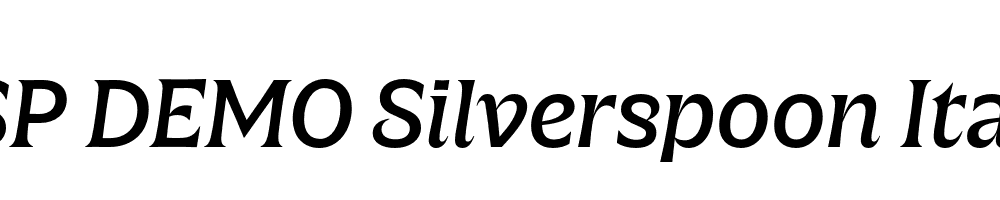 FSP DEMO Silverspoon Italic