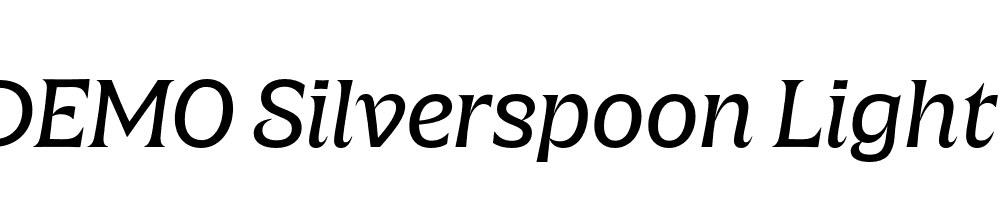 FSP DEMO Silverspoon Light Italic