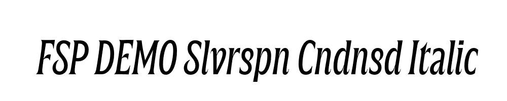 FSP DEMO Slvrspn Cndnsd Italic