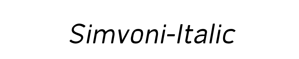 Simvoni-Italic