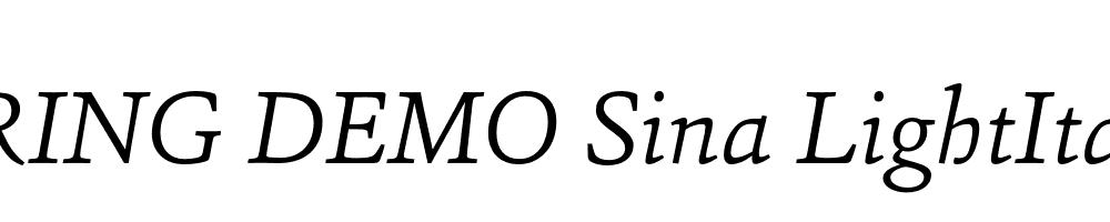  DEMO Sina LightItalic Regular