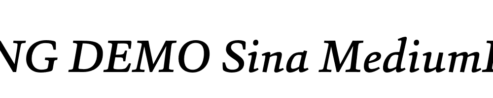  DEMO Sina MediumItalic Regular