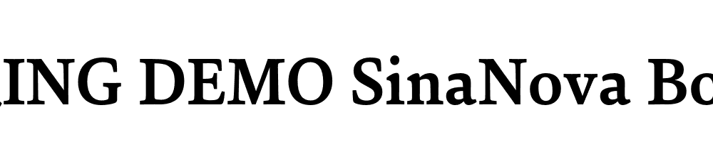  DEMO SinaNova Bold Regular