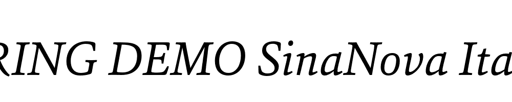  DEMO SinaNova Italic Regular