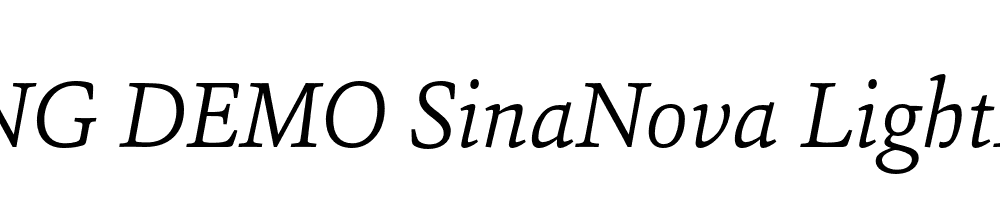  DEMO SinaNova LightItalic Regular