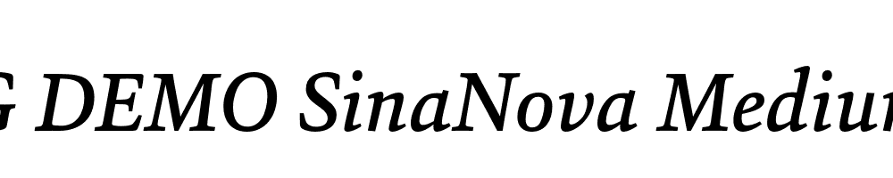  DEMO SinaNova MediumItalic Regular