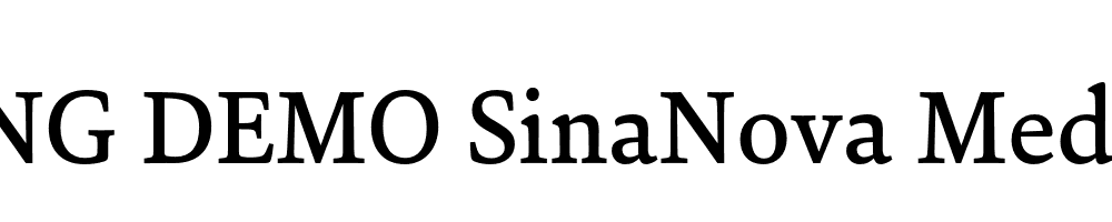  DEMO SinaNova Medium Regular