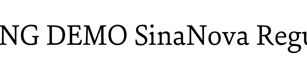  DEMO SinaNova Regular Regular