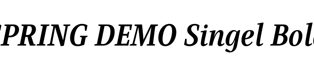  DEMO Singel Bold Italic