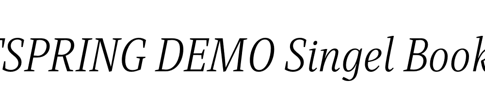  DEMO Singel Book Italic