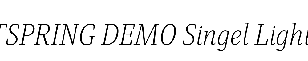  DEMO Singel Light Italic