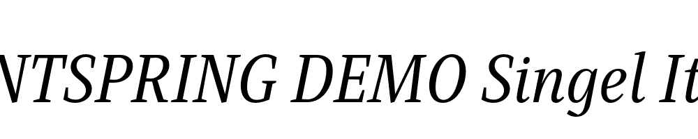  DEMO Singel Italic