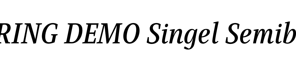  DEMO Singel Semibold Italic