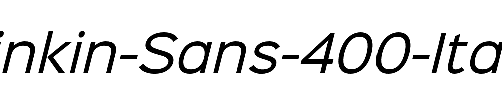 Sinkin-Sans-400-Italic