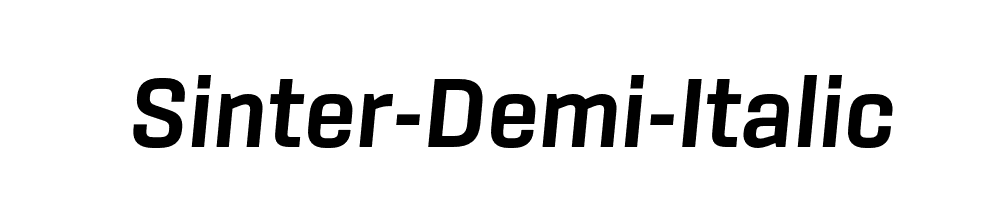 Sinter-Demi-Italic