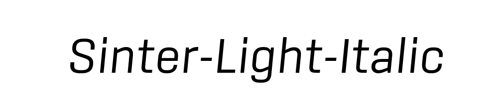 Sinter-Light-Italic