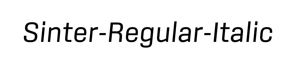 Sinter-Regular-Italic