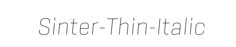 Sinter-Thin-Italic