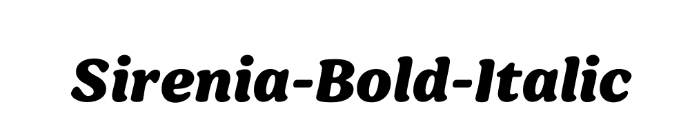 Sirenia-Bold-Italic