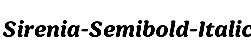 Sirenia-Semibold-Italic