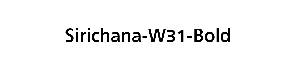 Sirichana-W31-Bold