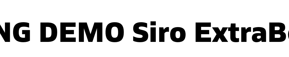  DEMO Siro ExtraBold Regular