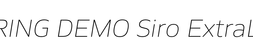  DEMO Siro ExtraLight Italic