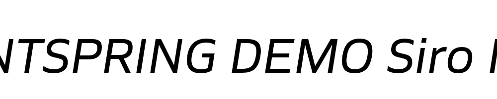  DEMO Siro Italic