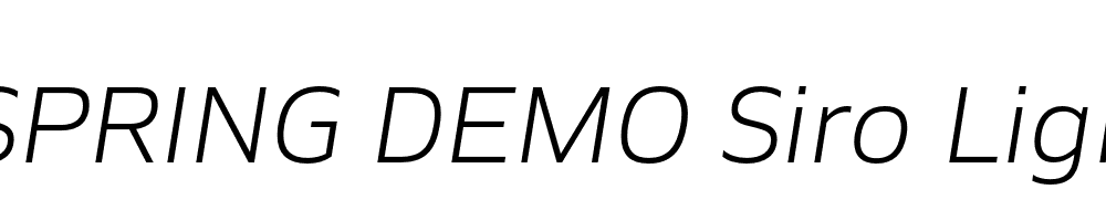  DEMO Siro Light Italic