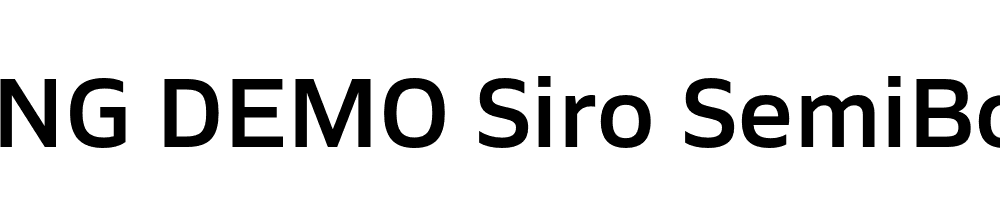  DEMO Siro SemiBold Regular