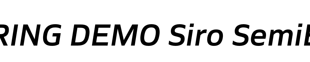  DEMO Siro SemiBold Italic