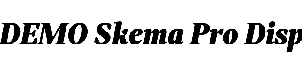  DEMO Skema Pro Display ExBd Italic