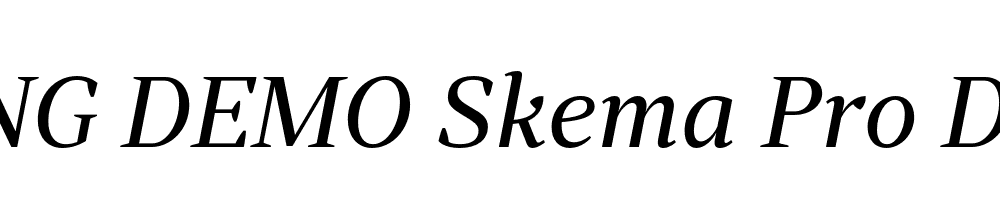  DEMO Skema Pro Display Italic