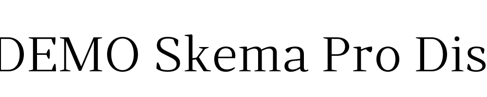  DEMO Skema Pro Display Lt Regular