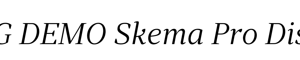  DEMO Skema Pro Display Lt Italic