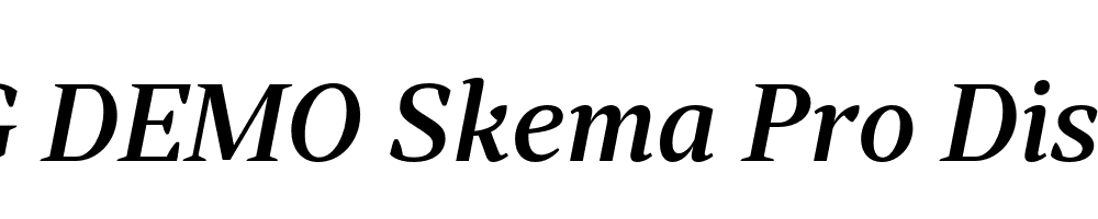  DEMO Skema Pro Display Md Italic