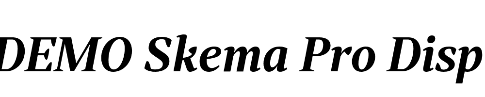  DEMO Skema Pro Display SmBd Italic