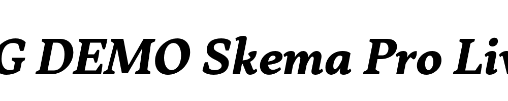  DEMO Skema Pro Livro Bold Italic